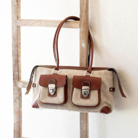 Dooney & Bourke Anniversary Signature Double Pocket Satchel Handbag - Picture 2 of 16